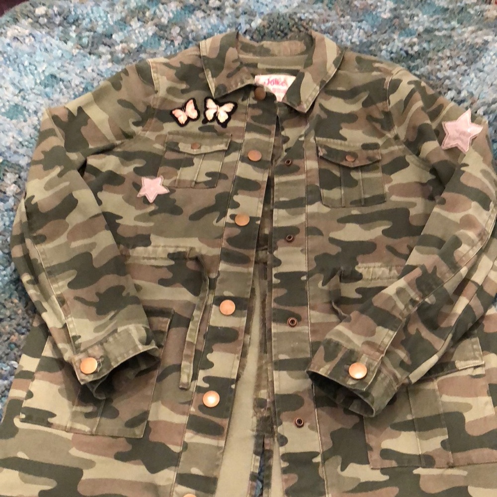Girls Justice Camo Jacket Size 10